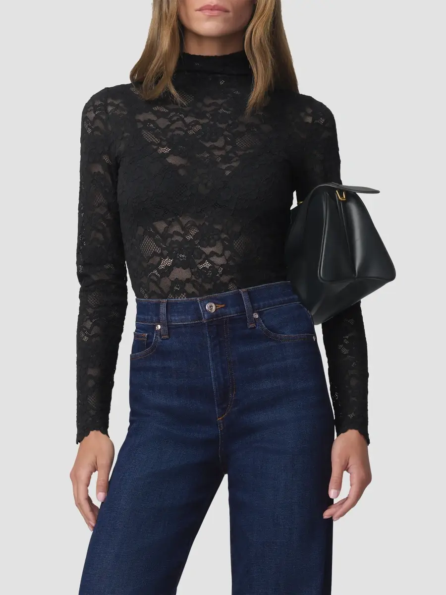 Joe's Jeans Women's Tony Sheer-Lace Cotton-Blend Top | Thumbnail 4 Joe's Jeans Women's Tony Sheer-Lace Cotton-Blend Top | Thumbnail 4