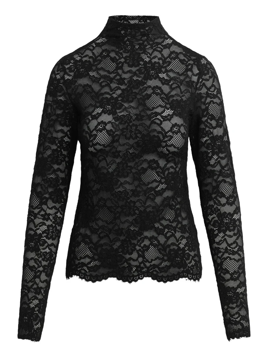 Women's Tony Lace Cotton-Blend Long-Sleeve Top Women's Tony Lace Cotton-Blend Long-Sleeve Top