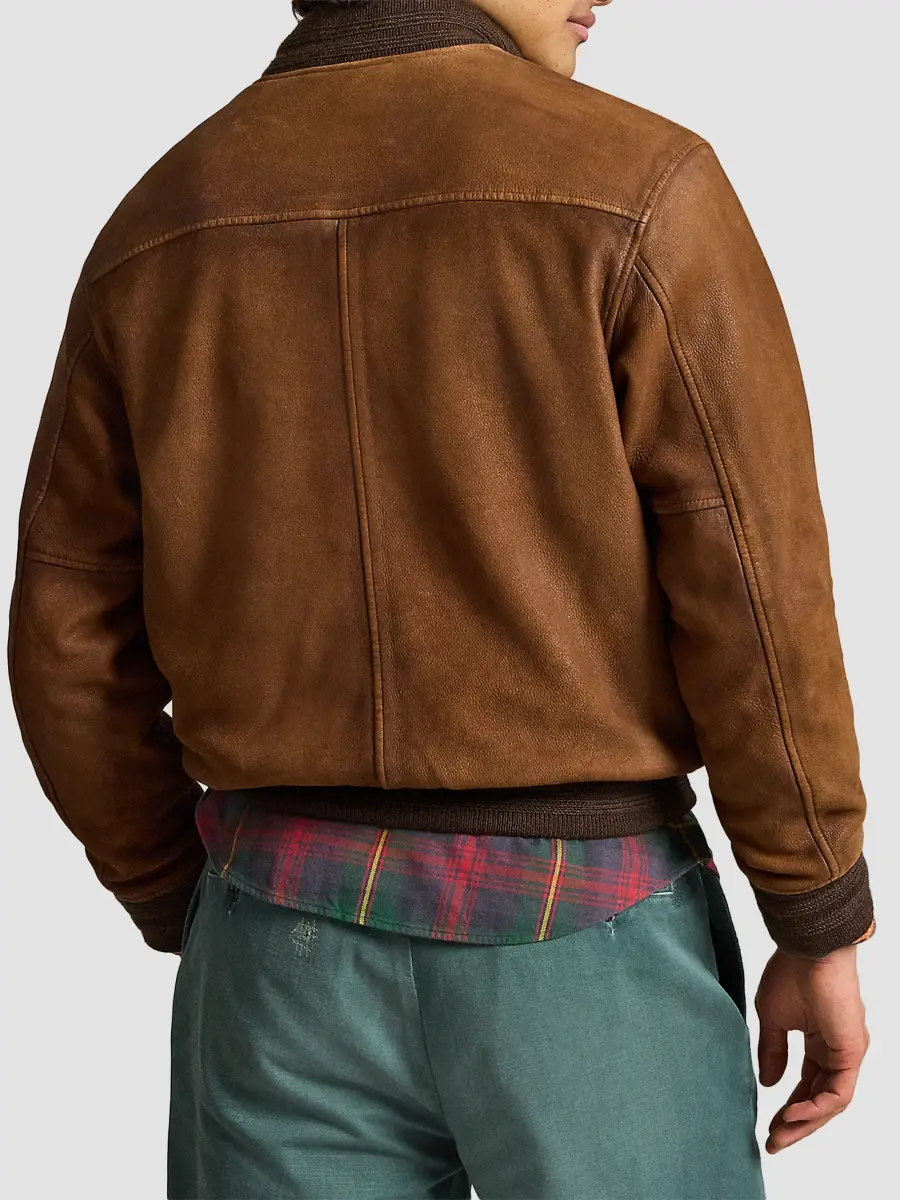 Polo Ralph Lauren Men's Leather Letterman Jacket | Thumbnail 3 Polo Ralph Lauren Men's Leather Letterman Jacket | Thumbnail 3
