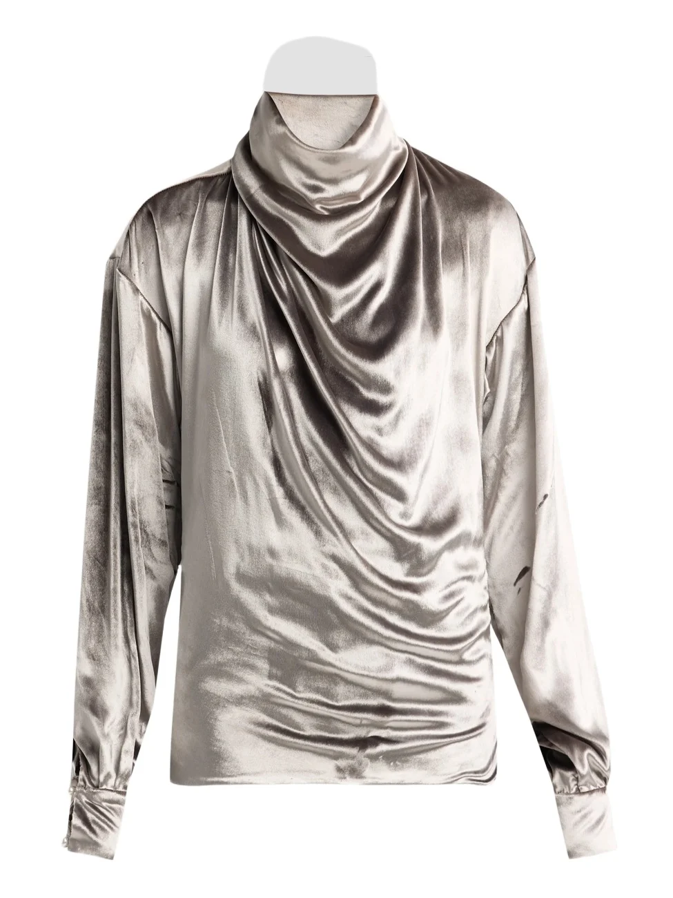 Women's Draped Velvet Blouse Women's Draped Velvet Blouse
