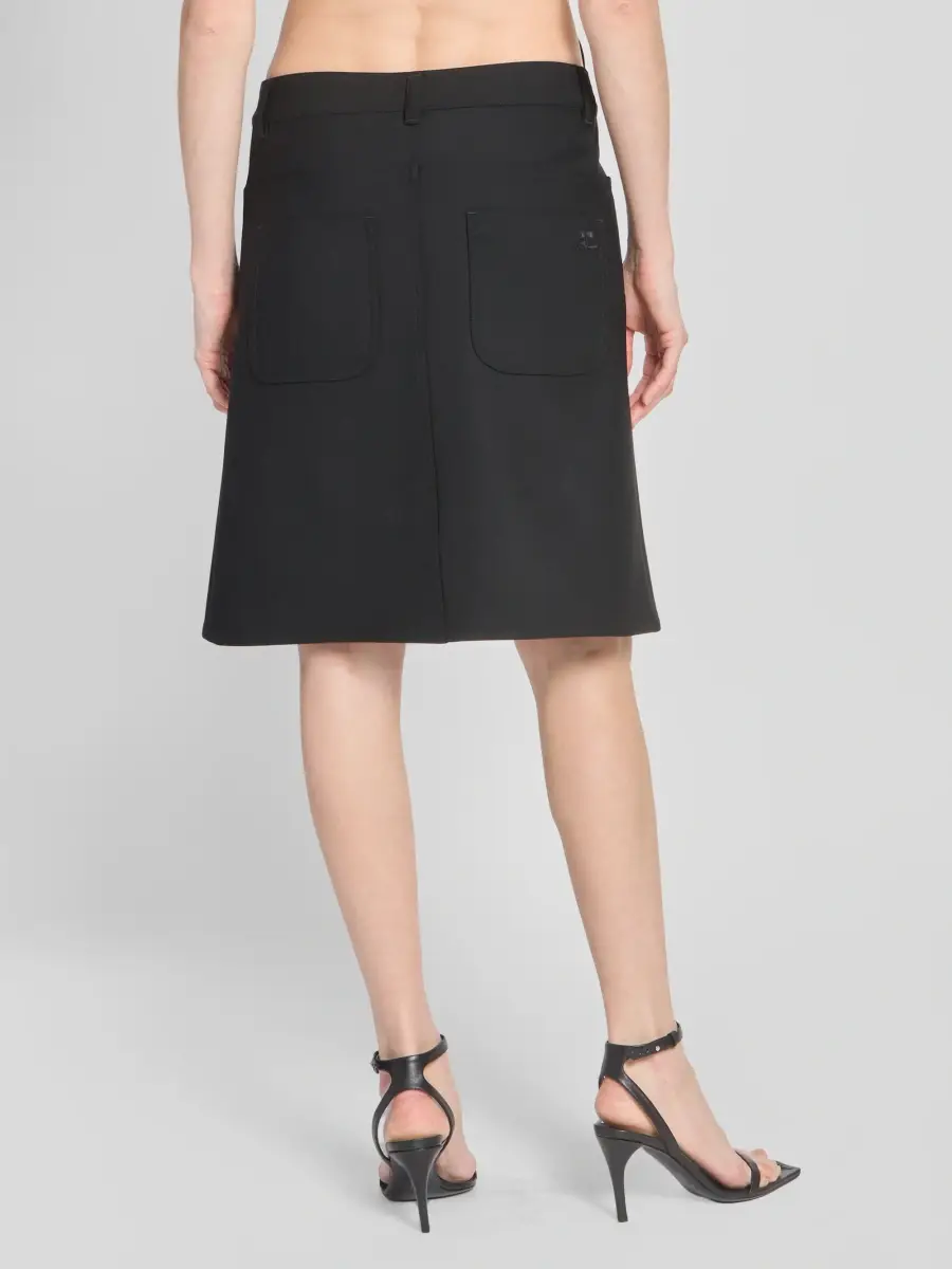 Courrèges Women's Stretch-Twill A-Line Knee-Length Skirt | Thumbnail 3 Courrèges Women's Stretch-Twill A-Line Knee-Length Skirt | Thumbnail 3