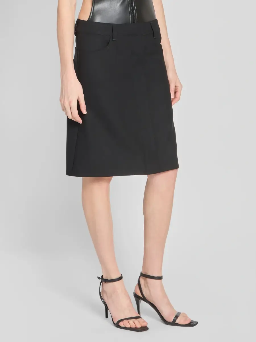 Courrèges Women's Stretch-Twill A-Line Knee-Length Skirt | Thumbnail 4 Courrèges Women's Stretch-Twill A-Line Knee-Length Skirt | Thumbnail 4