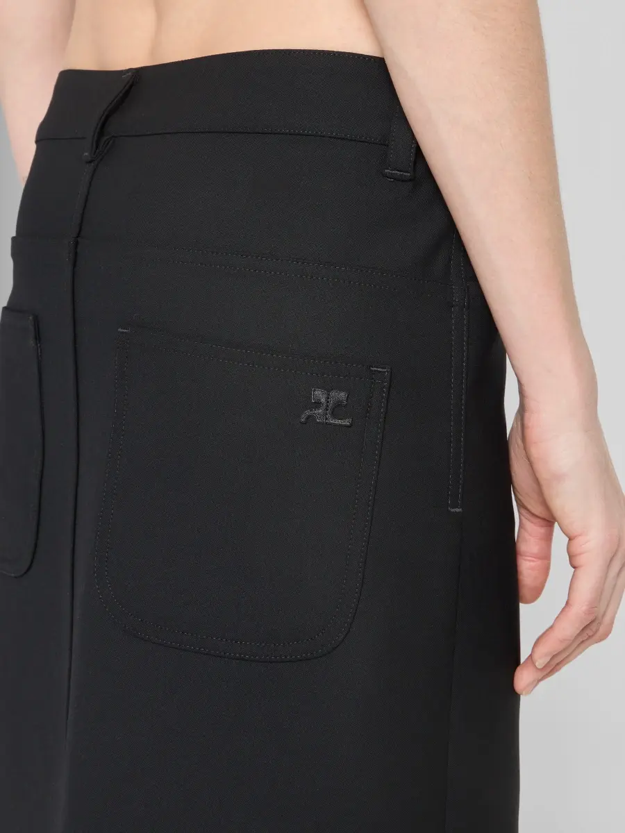 Courrèges Women's Stretch-Twill A-Line Knee-Length Skirt | Thumbnail 5 Courrèges Women's Stretch-Twill A-Line Knee-Length Skirt | Thumbnail 5