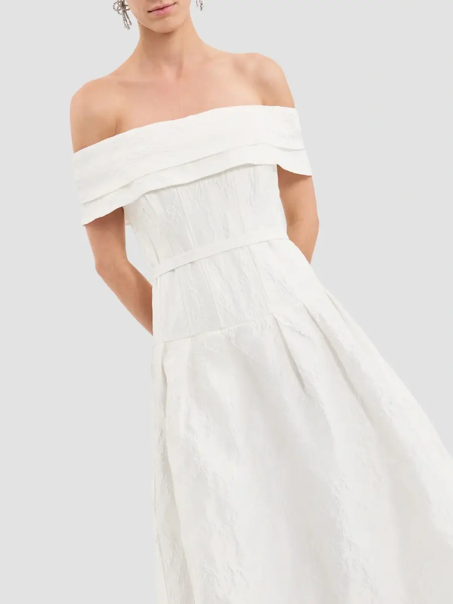 Rebecca Vallance Women's Revolution Embossed Jacquard Off-The-Shoulder Gown | Thumbnail 7