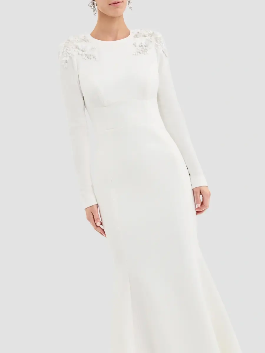 Rebecca Vallance Women's Andre Embellished Crepe Gown | Thumbnail 4 Rebecca Vallance Women's Andre Embellished Crepe Gown | Thumbnail 4