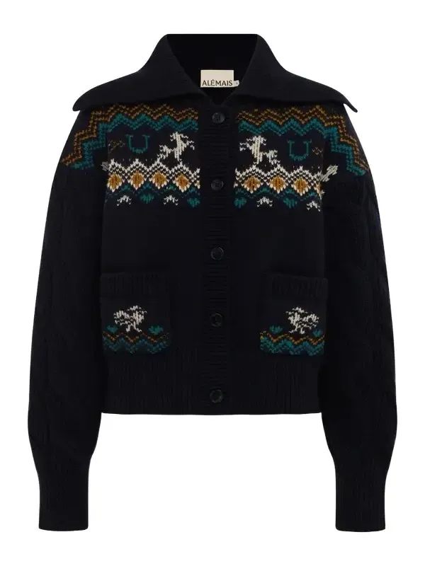 ALÉMAIS Women's Patsy Embroidered Cotton-Blend Cardigan