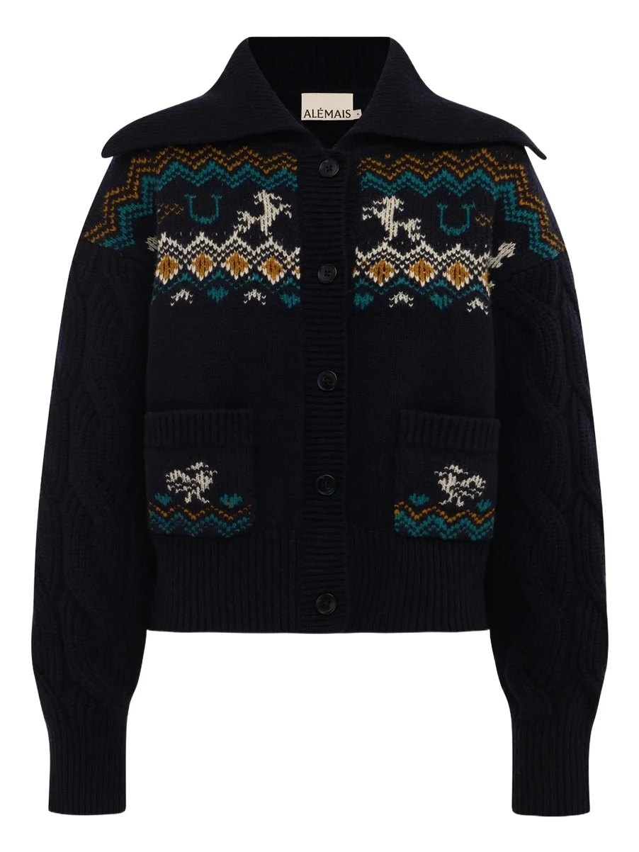 ALÉMAIS Women's Patsy Embroidered Cotton-Blend Cardigan