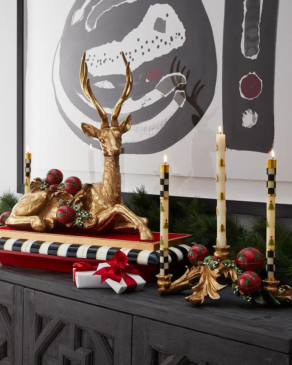 MacKenzie-Childs Courtly Christmas Dinner Candles, Set of 2 | Thumbnail 3 MacKenzie-Childs Courtly Christmas Dinner Candles, Set of 2 | Thumbnail 3