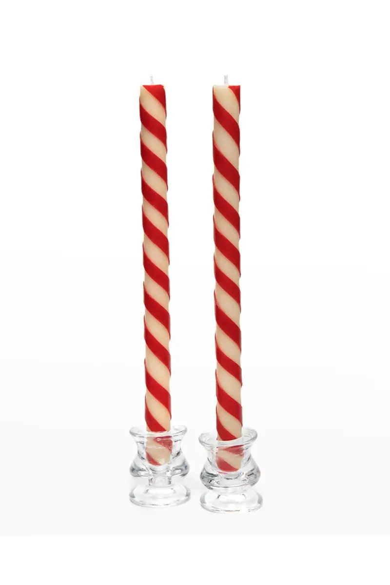 MacKenzie-Childs Candy Cane Dinner Candles, Set of 2 | Thumbnail 4 MacKenzie-Childs Candy Cane Dinner Candles, Set of 2 | Thumbnail 4