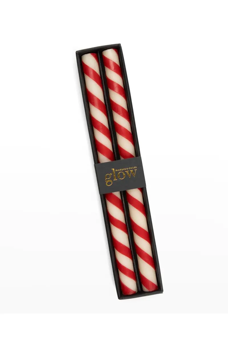 MacKenzie-Childs Candy Cane Dinner Candles, Set of 2 | Thumbnail 5 MacKenzie-Childs Candy Cane Dinner Candles, Set of 2 | Thumbnail 5