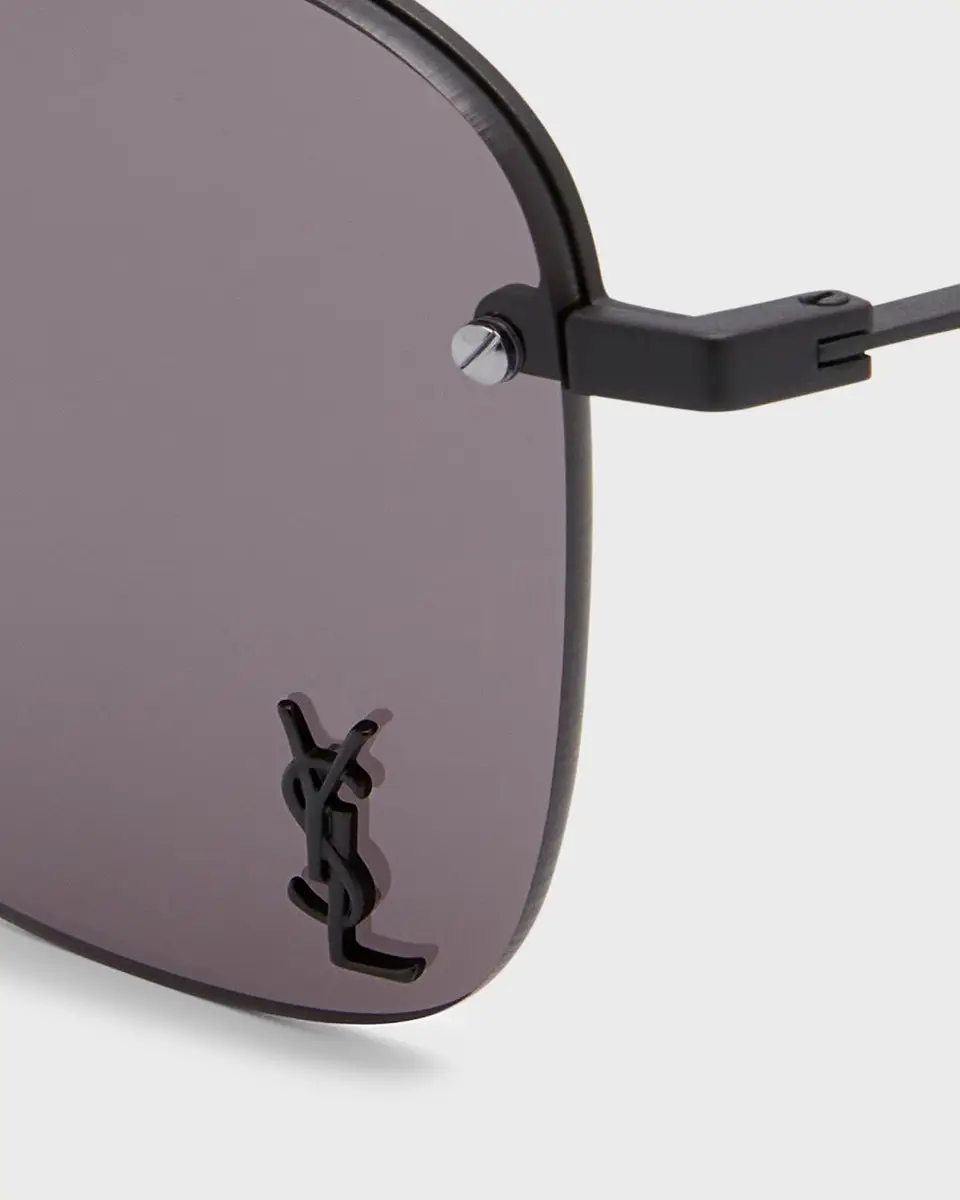 Saint Laurent Raised YSL Metal Aviator Sunglasses | Thumbnail 4 Saint Laurent Raised YSL Metal Aviator Sunglasses | Thumbnail 4