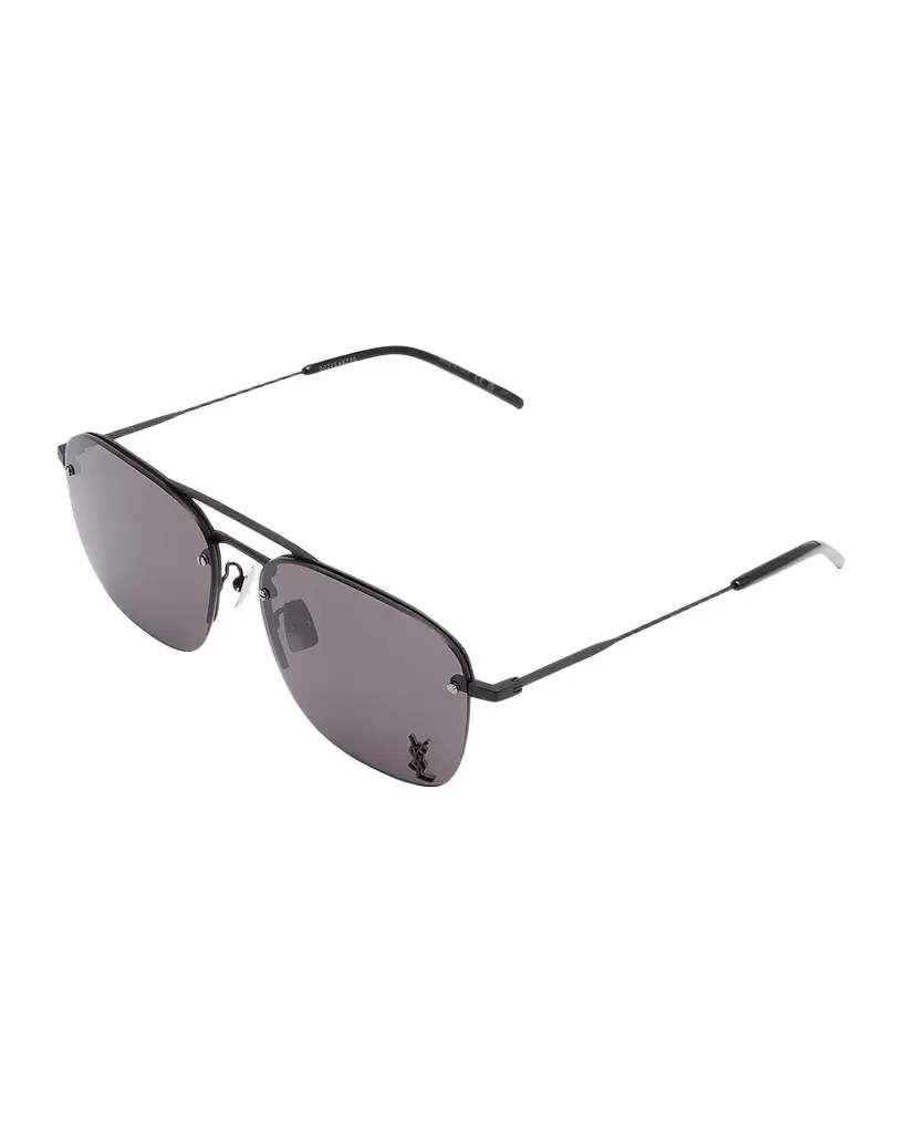 Raised YSL Metal Aviator Sunglasses Raised YSL Metal Aviator Sunglasses