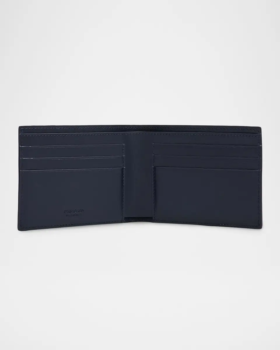 Ferragamo Men's Florence Palmellato Calfskin Bifold Wallet | Thumbnail 4 Ferragamo Men's Florence Palmellato Calfskin Bifold Wallet | Thumbnail 4