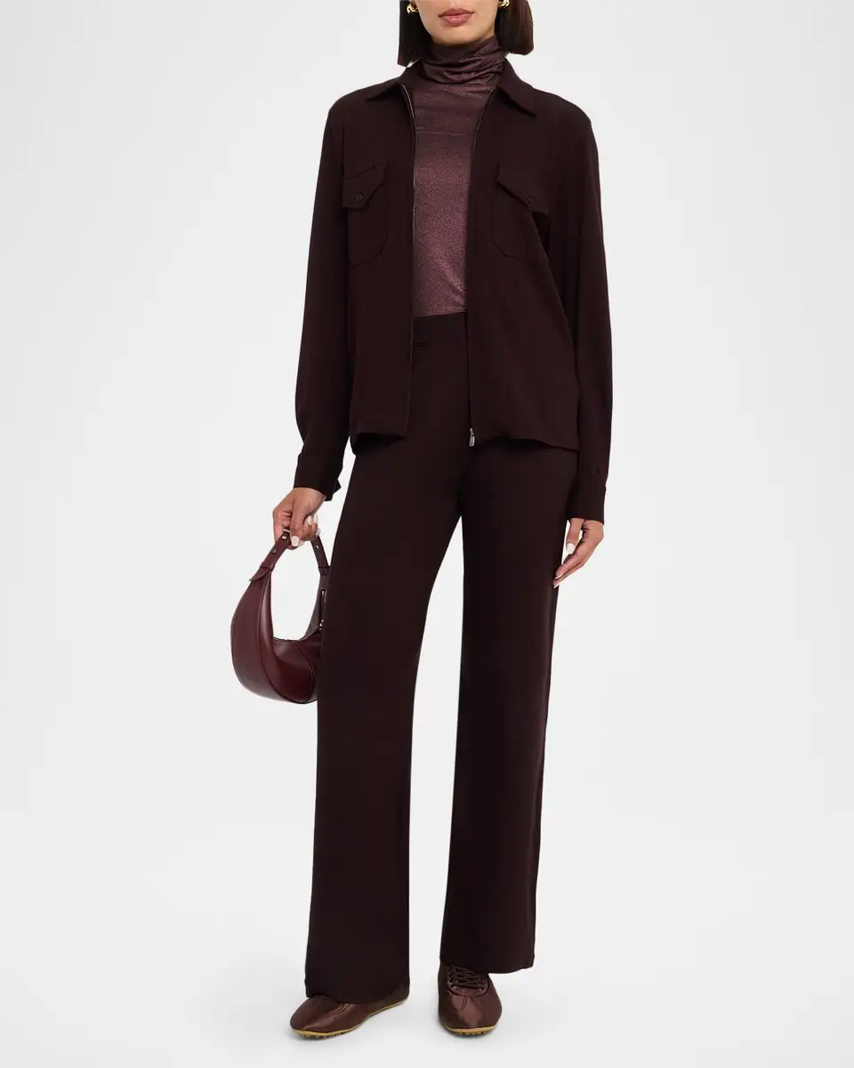 MAJESTIC FILATURES Wide-Leg French Terry Pants | Thumbnail 2 MAJESTIC FILATURES Wide-Leg French Terry Pants | Thumbnail 2