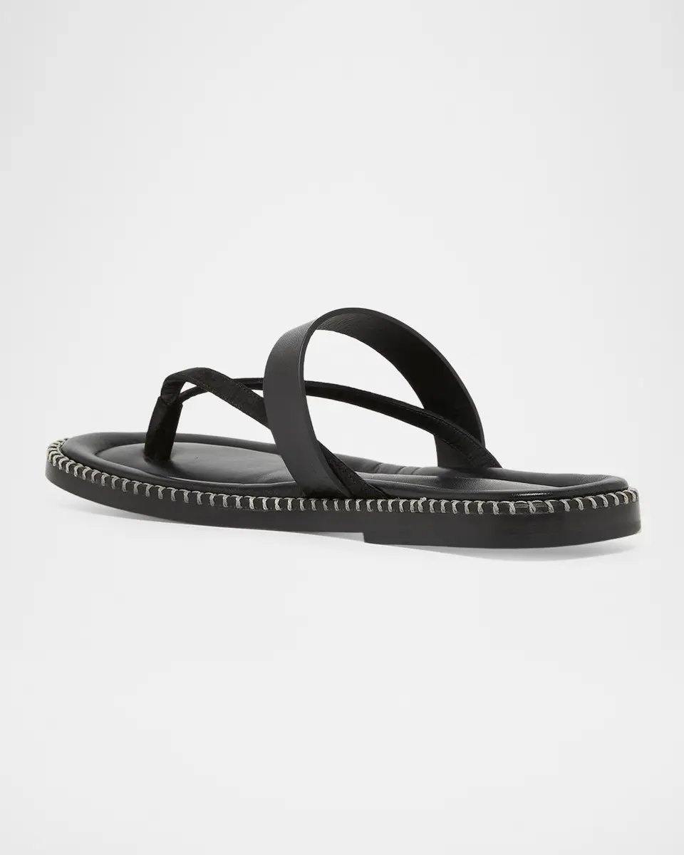 Dries Van Noten Men's Thong Leather Sandals | Thumbnail 4