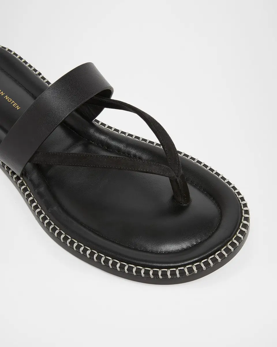 Dries Van Noten Men's Thong Leather Sandals | Thumbnail 5