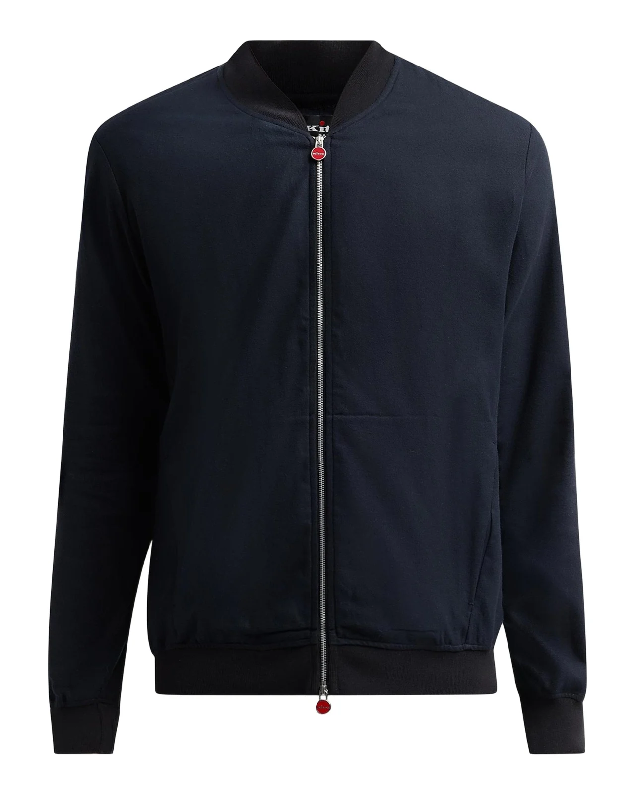 Kiton Cotton Jersey Zip-Front Jacket