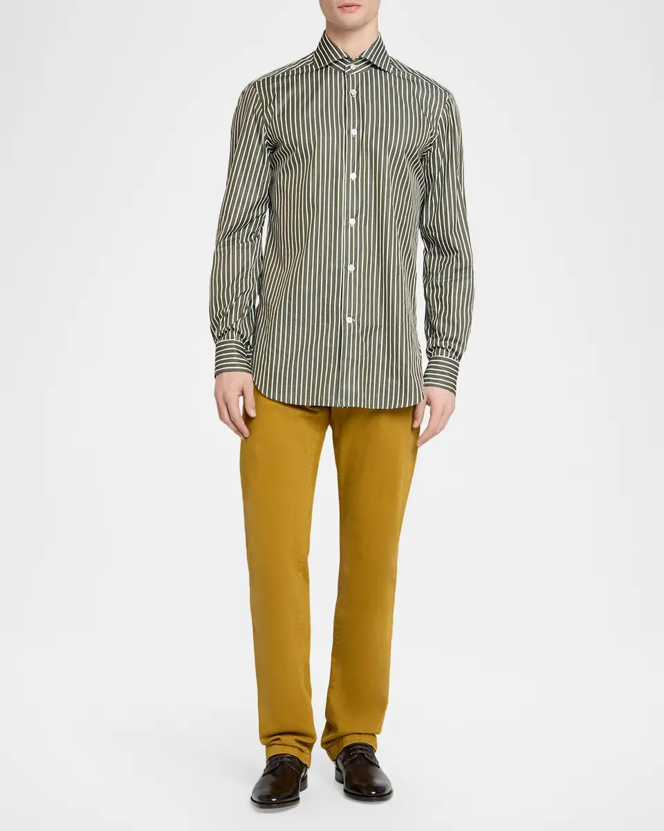 Kiton Stretch-Cotton Slim-Fit Trousers | Thumbnail 2 Kiton Stretch-Cotton Slim-Fit Trousers | Thumbnail 2
