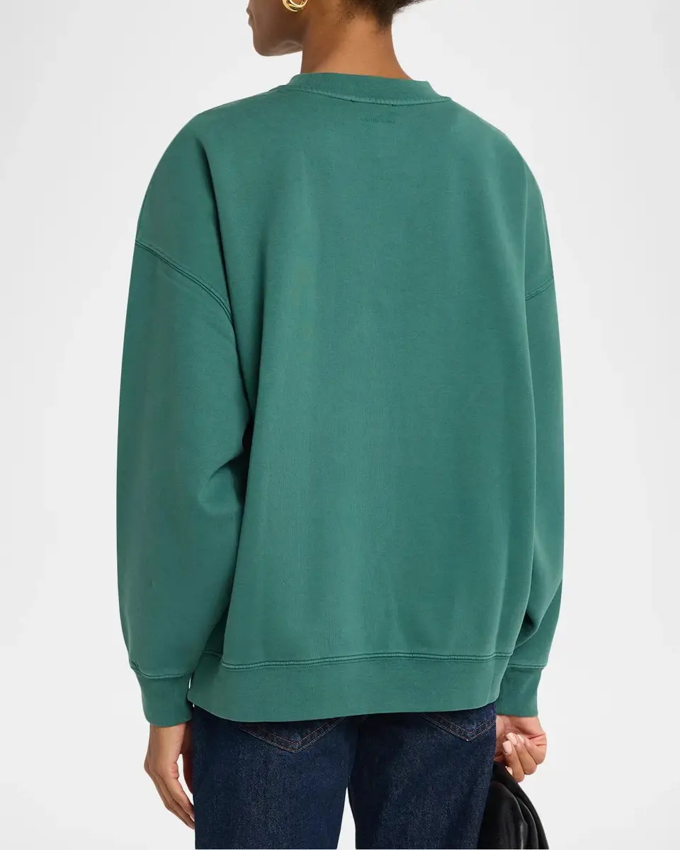 Anine Bing Miles Leopard Graphic Cotton Sweatshirt | Thumbnail 3 Anine Bing Miles Leopard Graphic Cotton Sweatshirt | Thumbnail 3