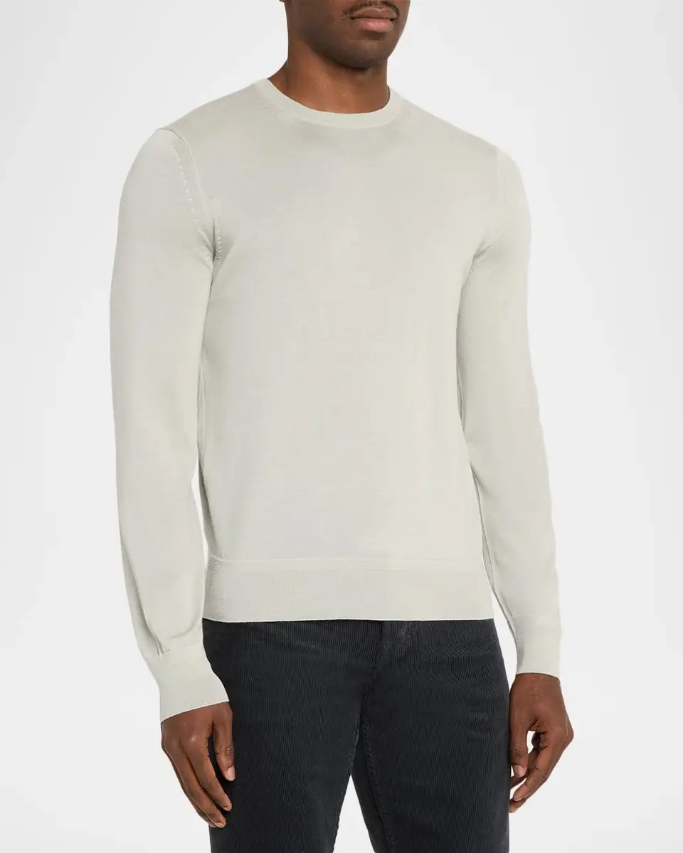 Tom Ford Men's Fine Gauge Cashmere-Blend Sweater | Thumbnail 4
