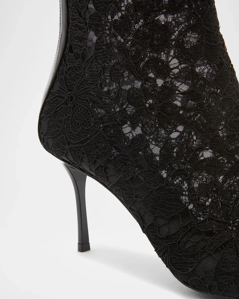 Dolce & Gabbana 75mm Lace Stiletto-Heel Ankle Boots | Thumbnail 4