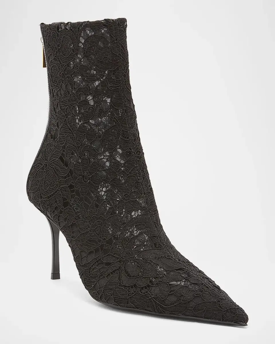 Dolce & Gabbana 75mm Lace Stiletto-Heel Ankle Boots | Thumbnail 6