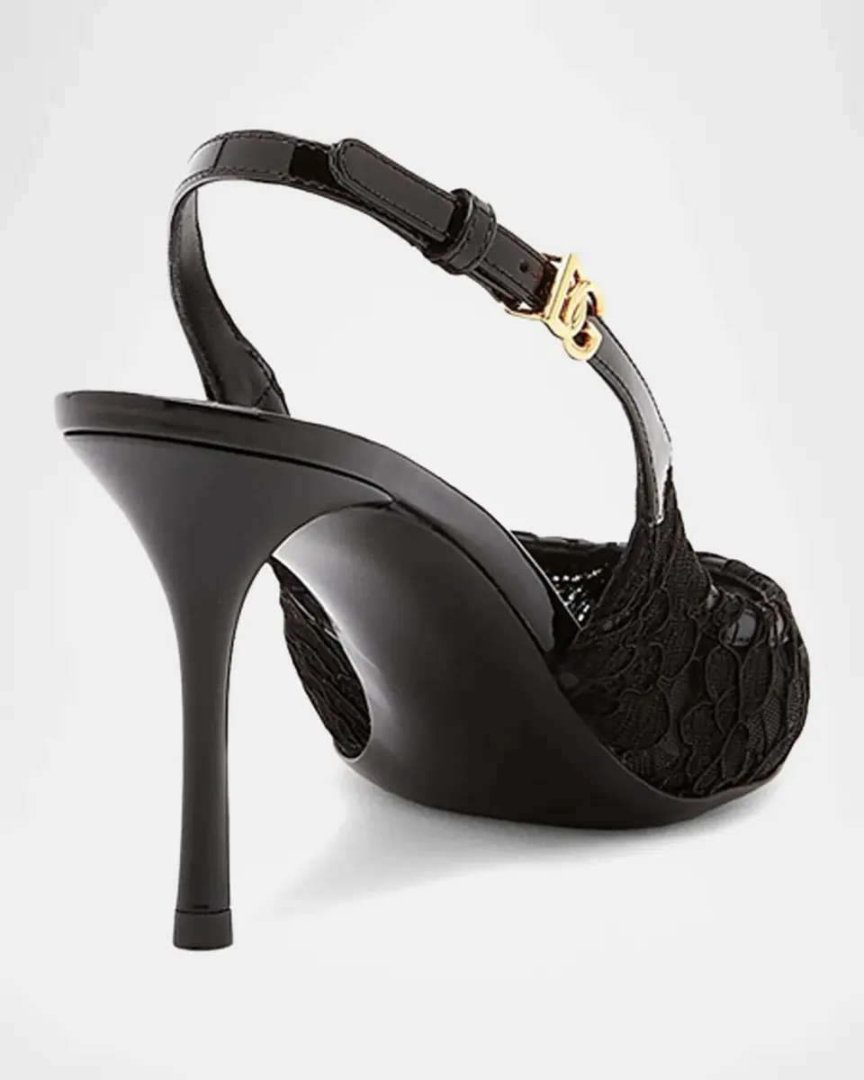Dolce & Gabbana 75mm Lace Slingback Pumps | Thumbnail 3 Dolce & Gabbana 75mm Lace Slingback Pumps | Thumbnail 3