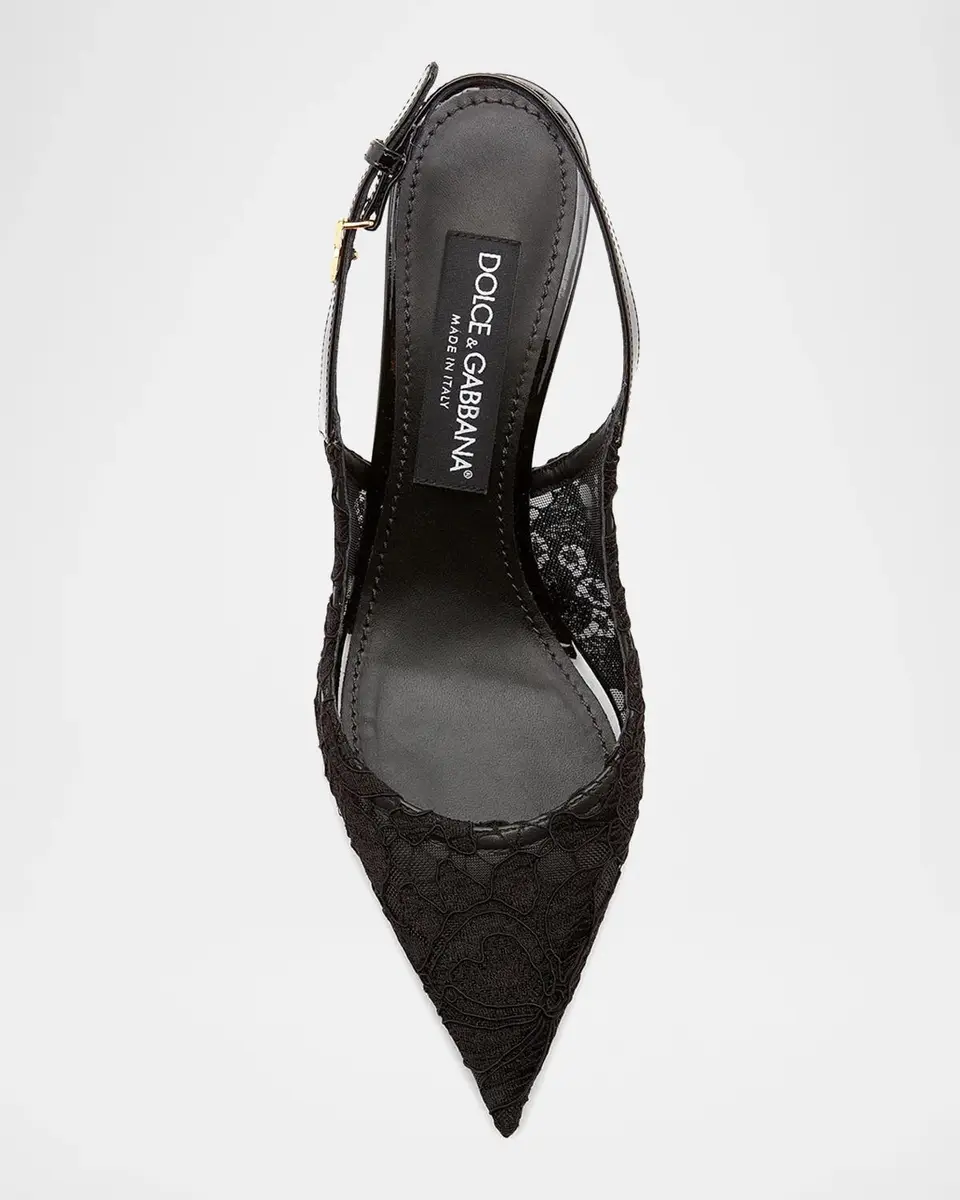 Dolce & Gabbana 75mm Lace Slingback Pumps | Thumbnail 5 Dolce & Gabbana 75mm Lace Slingback Pumps | Thumbnail 5