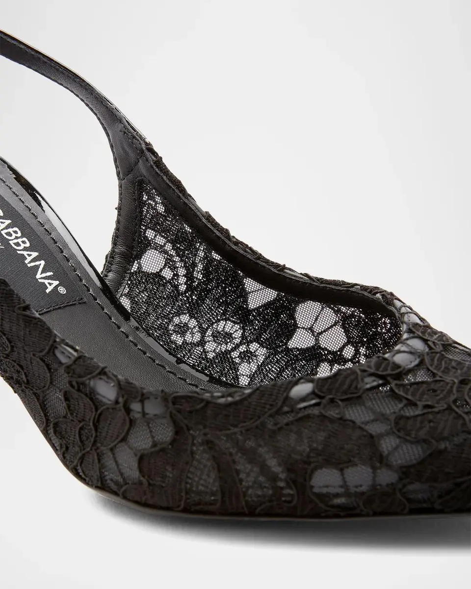 Dolce & Gabbana 75mm Lace Slingback Pumps | Thumbnail 6 Dolce & Gabbana 75mm Lace Slingback Pumps | Thumbnail 6