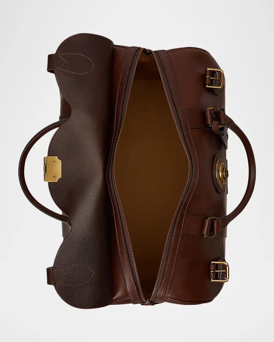 Polo Ralph Lauren Men's Heritage Lock Small Leather Duffel Bag | Thumbnail 4