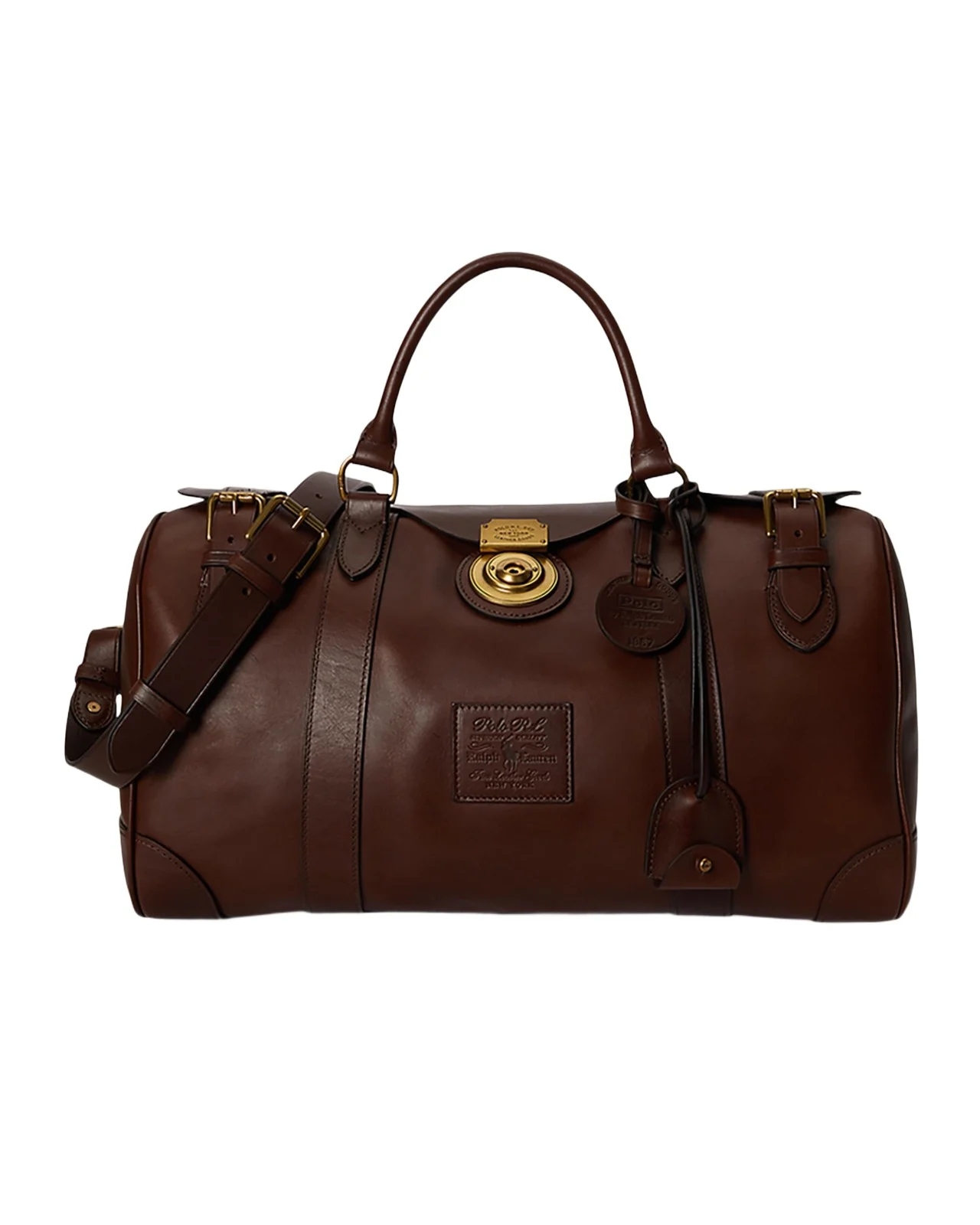 Polo Ralph Lauren Men's Heritage Lock Small Leather Duffel Bag