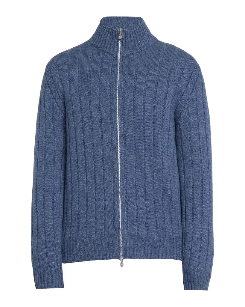 Brunello Cucinelli Men's Ribbed Cashmere Cardigan