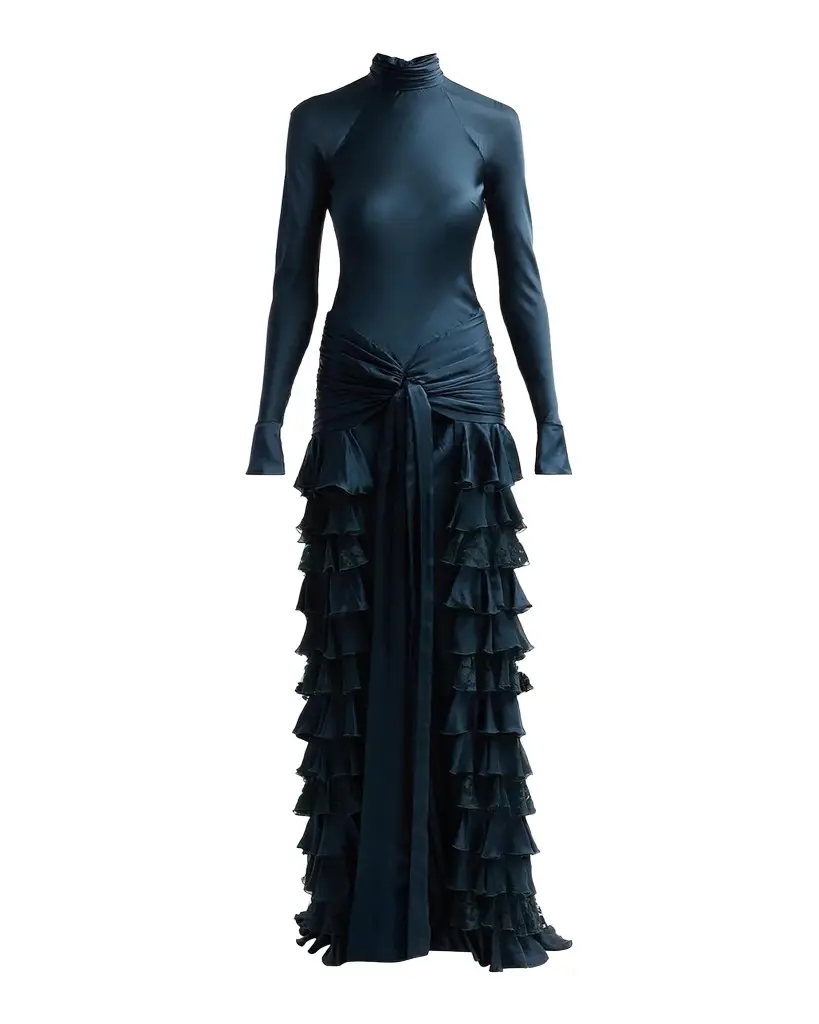 Valiant Silk Ruffle Maxi Dress Valiant Silk Ruffle Maxi Dress