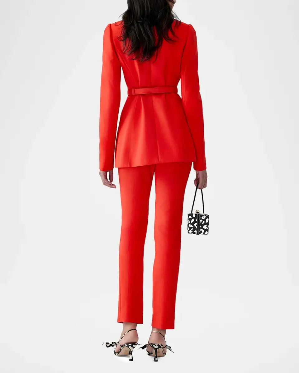 Carolina Herrera Wool Slim-Leg Ankle Cigarette Pants | Thumbnail 3 Carolina Herrera Wool Slim-Leg Ankle Cigarette Pants | Thumbnail 3