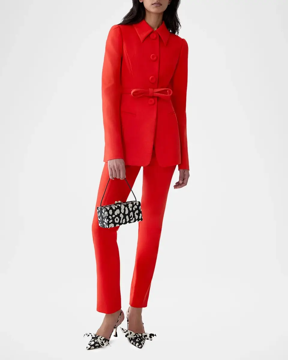 Carolina Herrera Wool Slim-Leg Ankle Cigarette Pants | Thumbnail 4 Carolina Herrera Wool Slim-Leg Ankle Cigarette Pants | Thumbnail 4