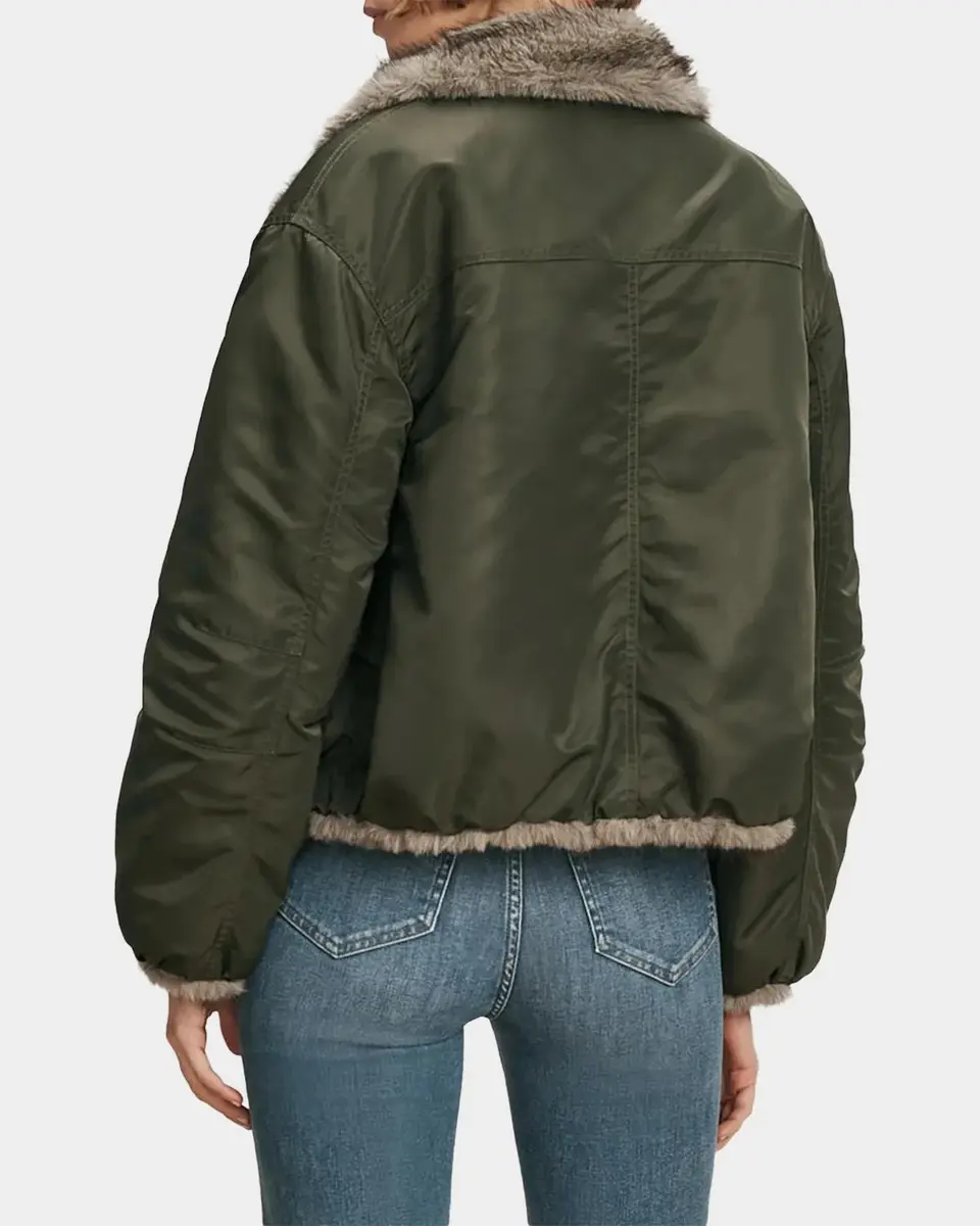 Veronica Beard Varell Reversible Faux Fur Bomber Jacket | Thumbnail 3