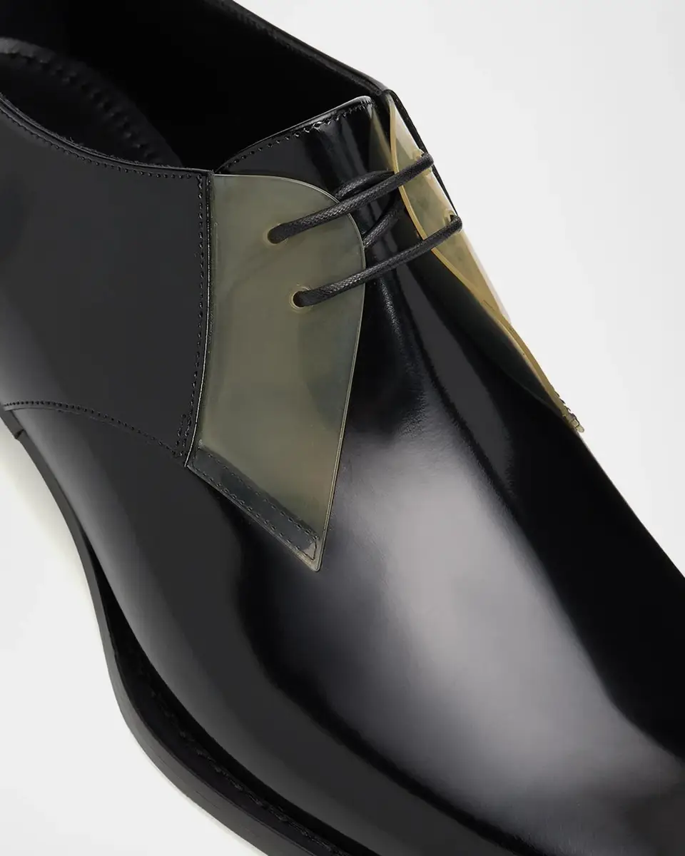 Saint Laurent Men's Nico Clear-Panel Leather Derby Shoes | Thumbnail 5 Saint Laurent Men's Nico Clear-Panel Leather Derby Shoes | Thumbnail 5