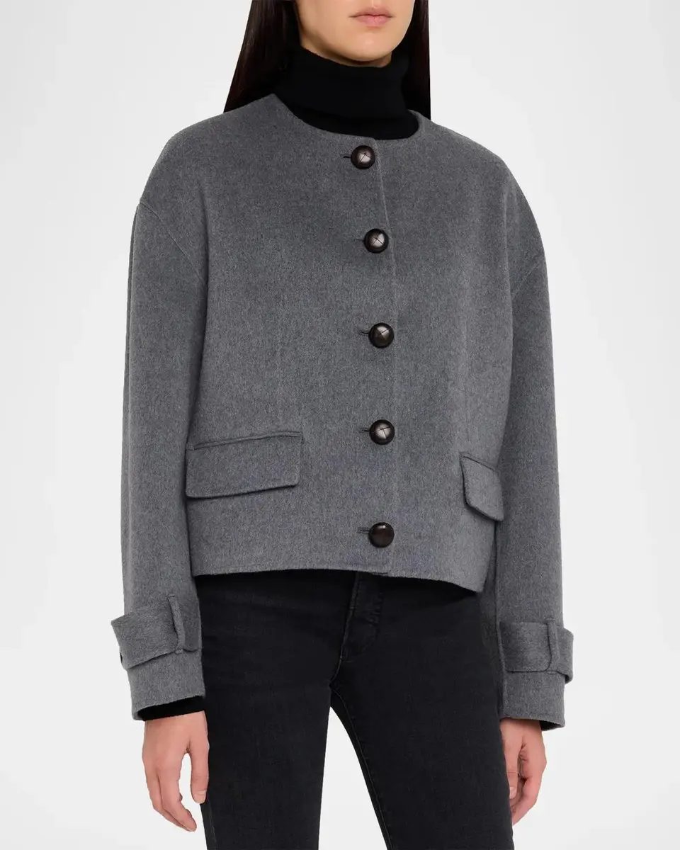 Veronica Beard Elaris Virgin Wool-Blend Crop Jacket | Thumbnail 4