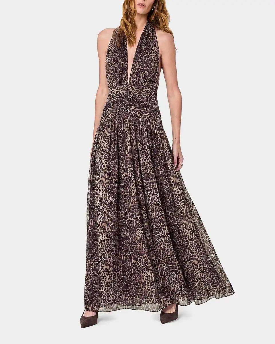 NICHOLAS Arella Plunging Leopard-Print Maxi Dress | Thumbnail 2 NICHOLAS Arella Plunging Leopard-Print Maxi Dress | Thumbnail 2