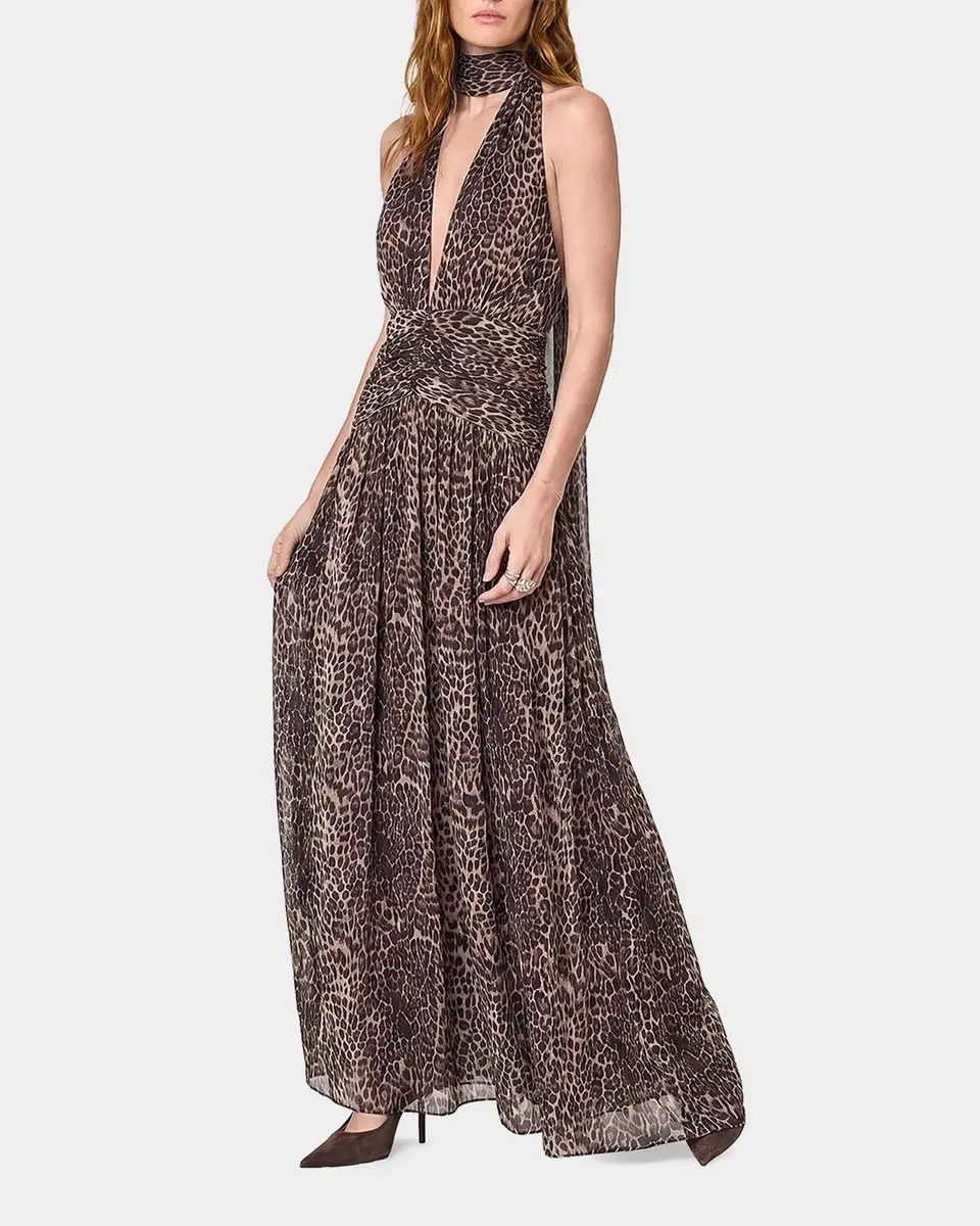 NICHOLAS Arella Plunging Leopard-Print Maxi Dress | Thumbnail 4 NICHOLAS Arella Plunging Leopard-Print Maxi Dress | Thumbnail 4