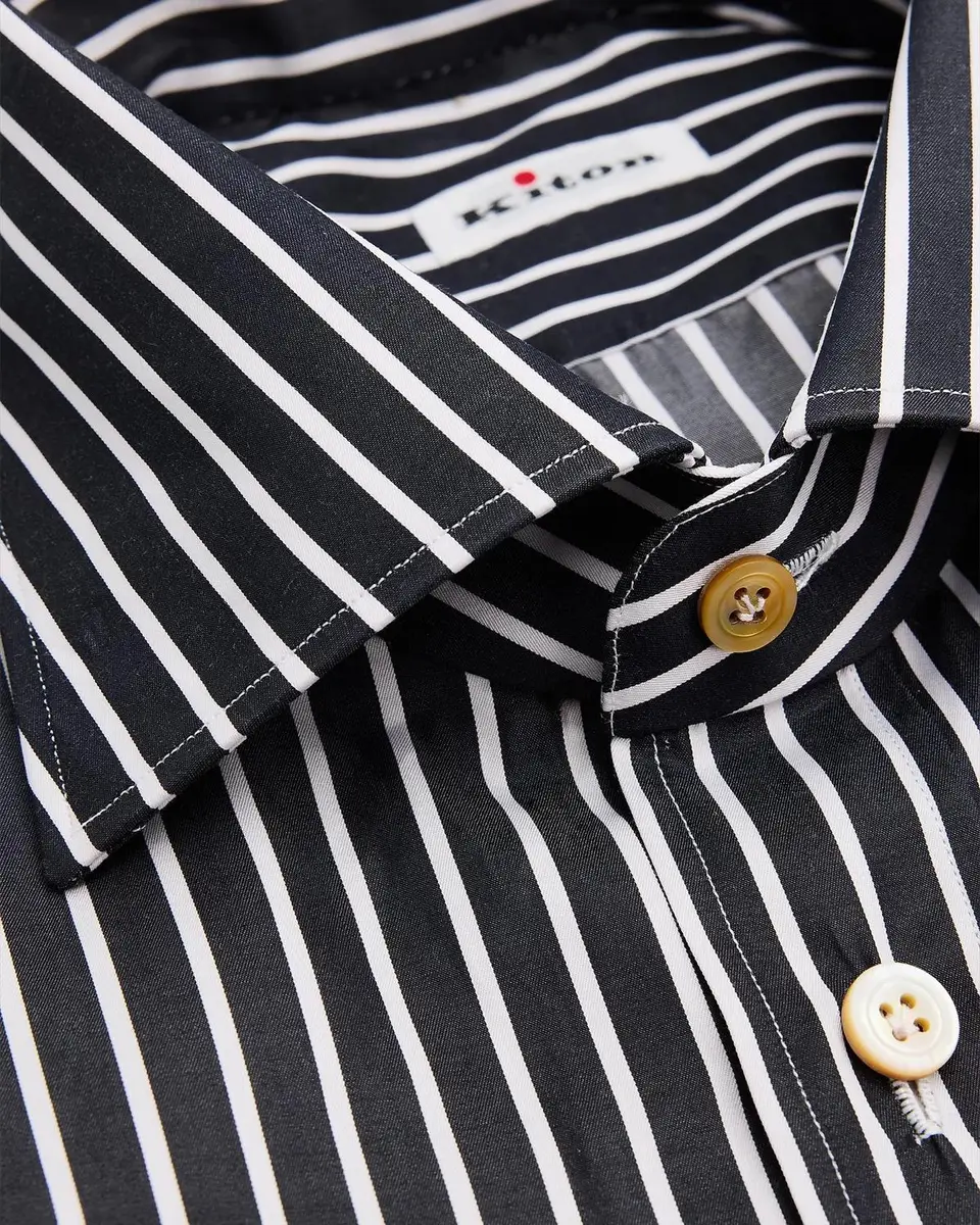 Kiton Striped Cotton Shirt | Thumbnail 2 Kiton Striped Cotton Shirt | Thumbnail 2
