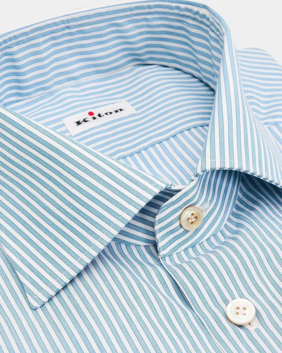 Kiton Striped Cotton Shirt | Thumbnail 2 Kiton Striped Cotton Shirt | Thumbnail 2