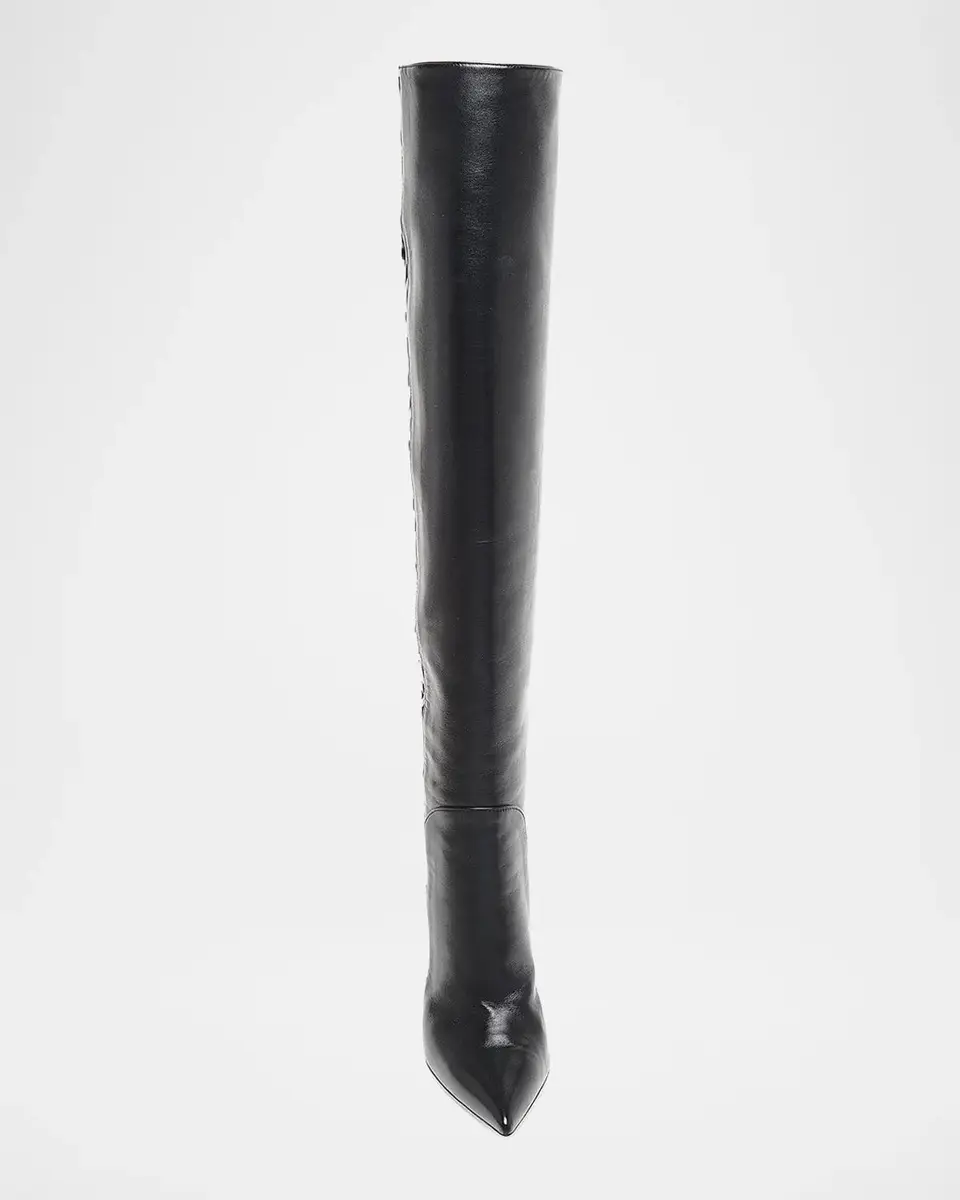 Gianvito Rossi 105mm Laser-Cut Leather Over-the-Knee Boots | Thumbnail 3 Gianvito Rossi 105mm Laser-Cut Leather Over-the-Knee Boots | Thumbnail 3