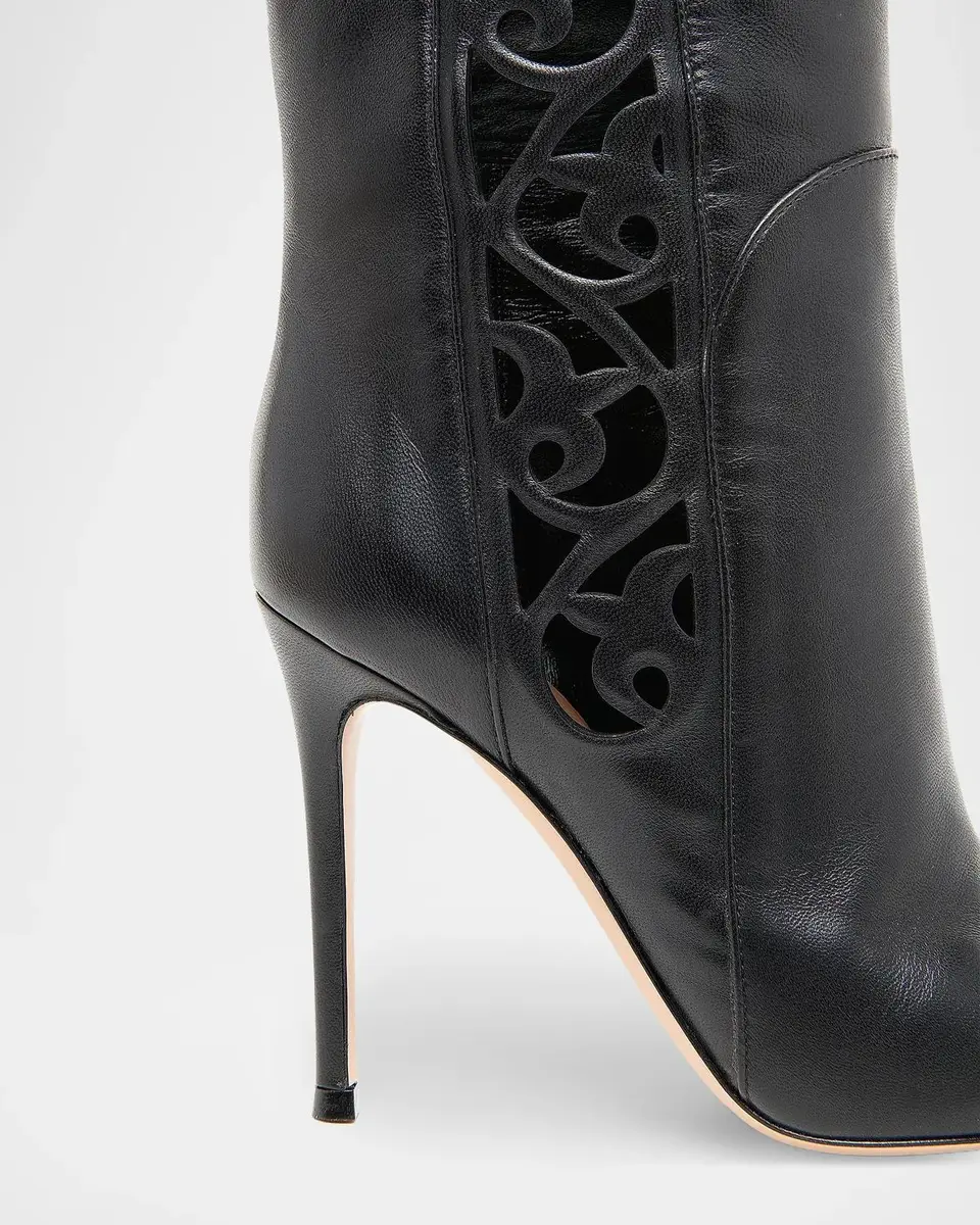 Gianvito Rossi 105mm Laser-Cut Leather Over-the-Knee Boots | Thumbnail 4 Gianvito Rossi 105mm Laser-Cut Leather Over-the-Knee Boots | Thumbnail 4