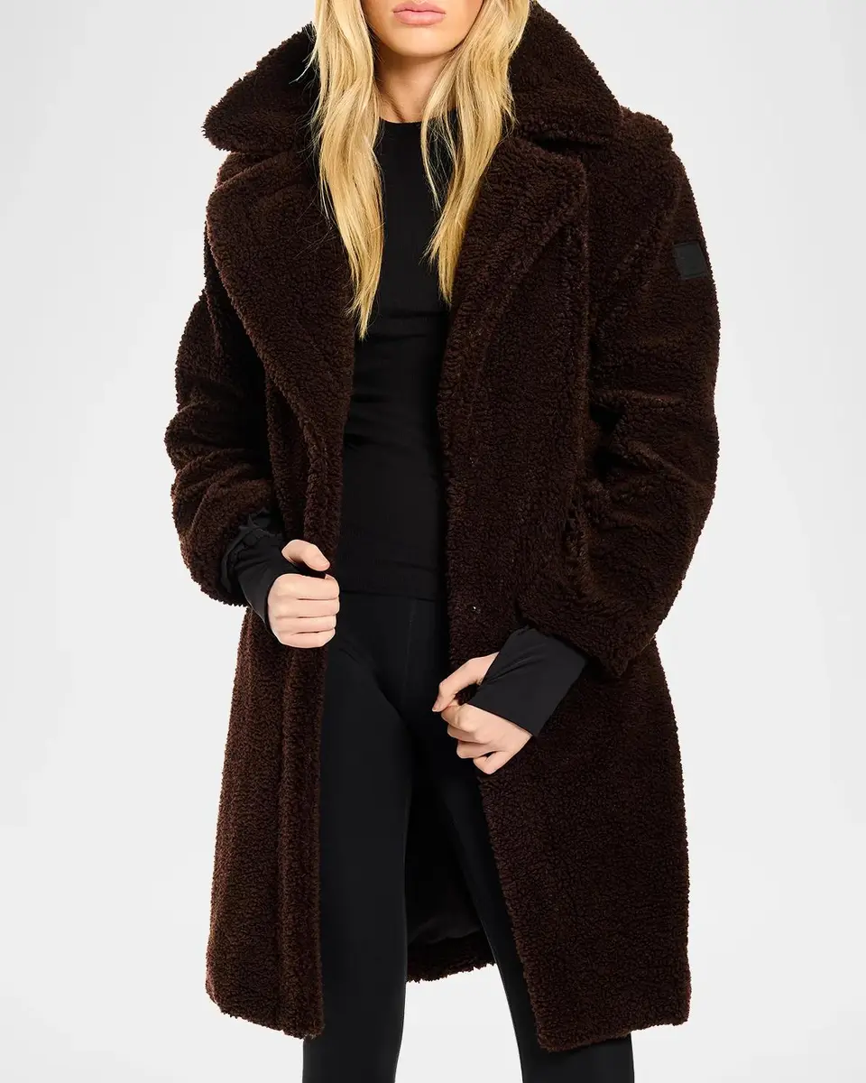 Sam. Sherpa Leather-Trimmed Coat | Thumbnail 2