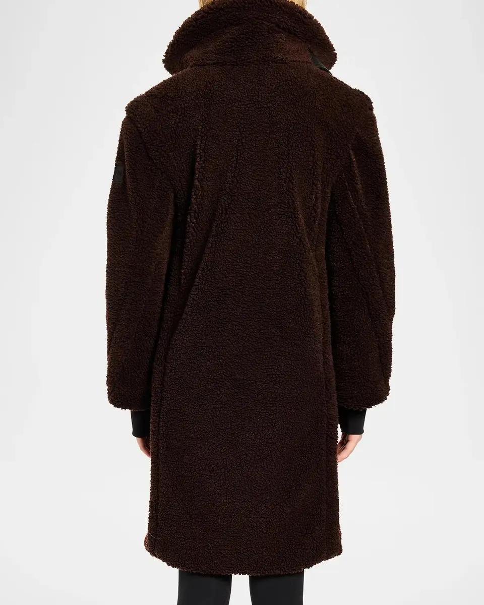 Sam. Sherpa Leather-Trimmed Coat | Thumbnail 3