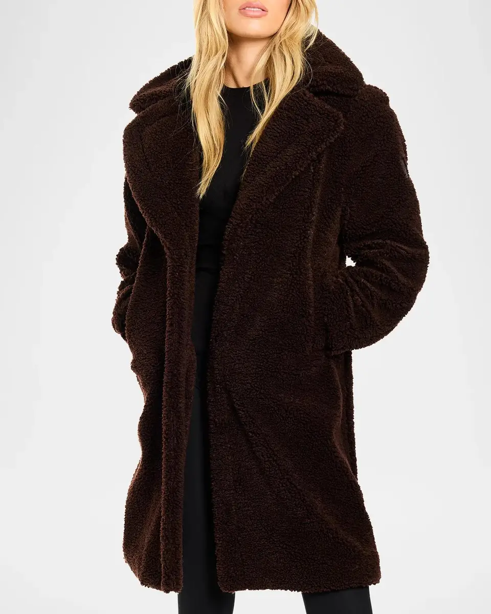 Sam. Sherpa Leather-Trimmed Coat | Thumbnail 4