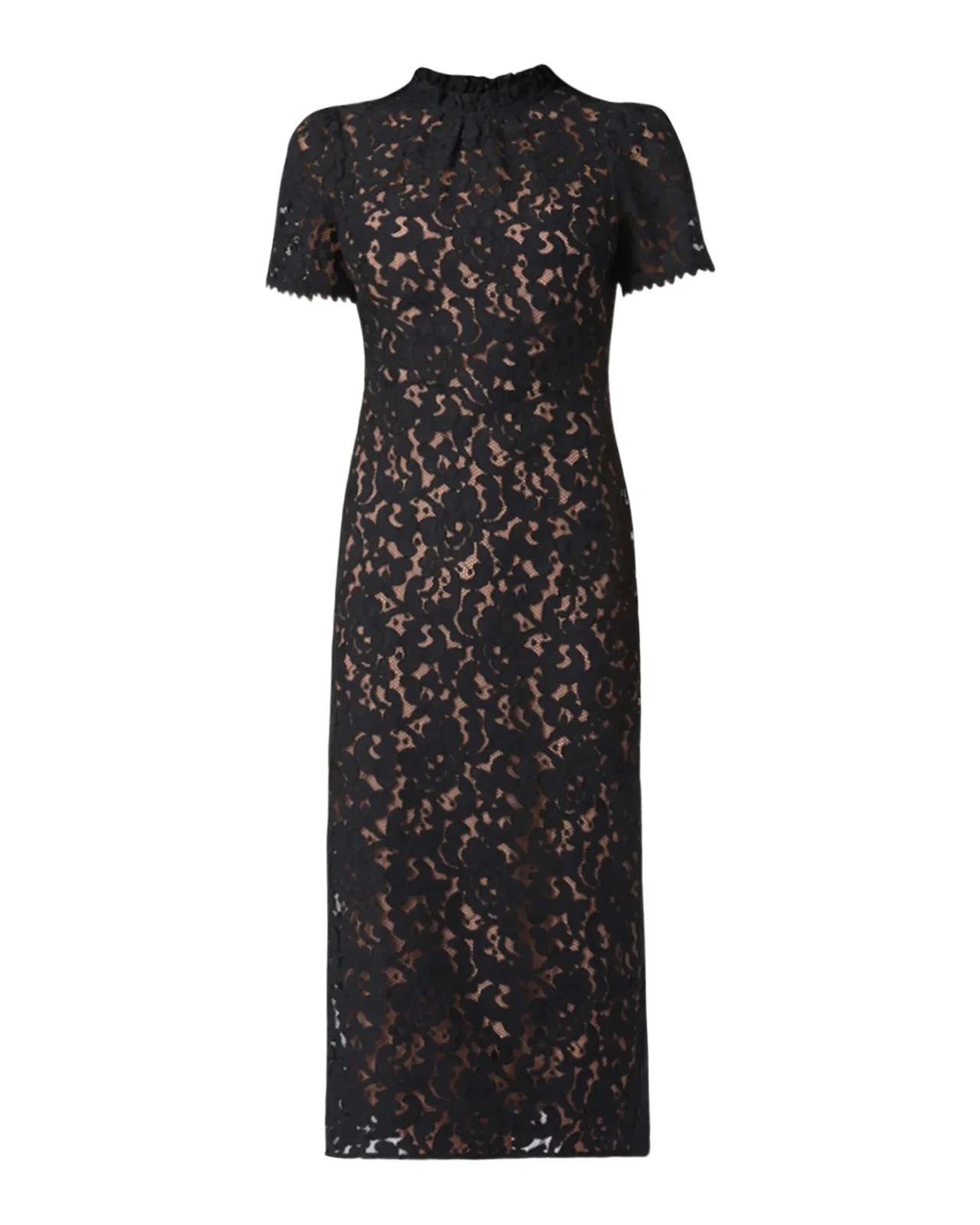 Hudson Corded Lace Column Midi Dress Hudson Corded Lace Column Midi Dress