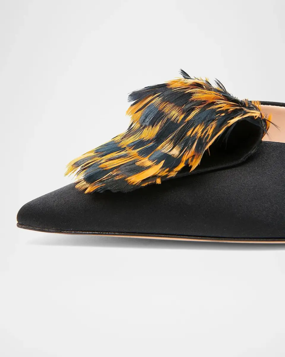 Gianvito Rossi 70mm Crepe Satin Stretch Mules | Thumbnail 4