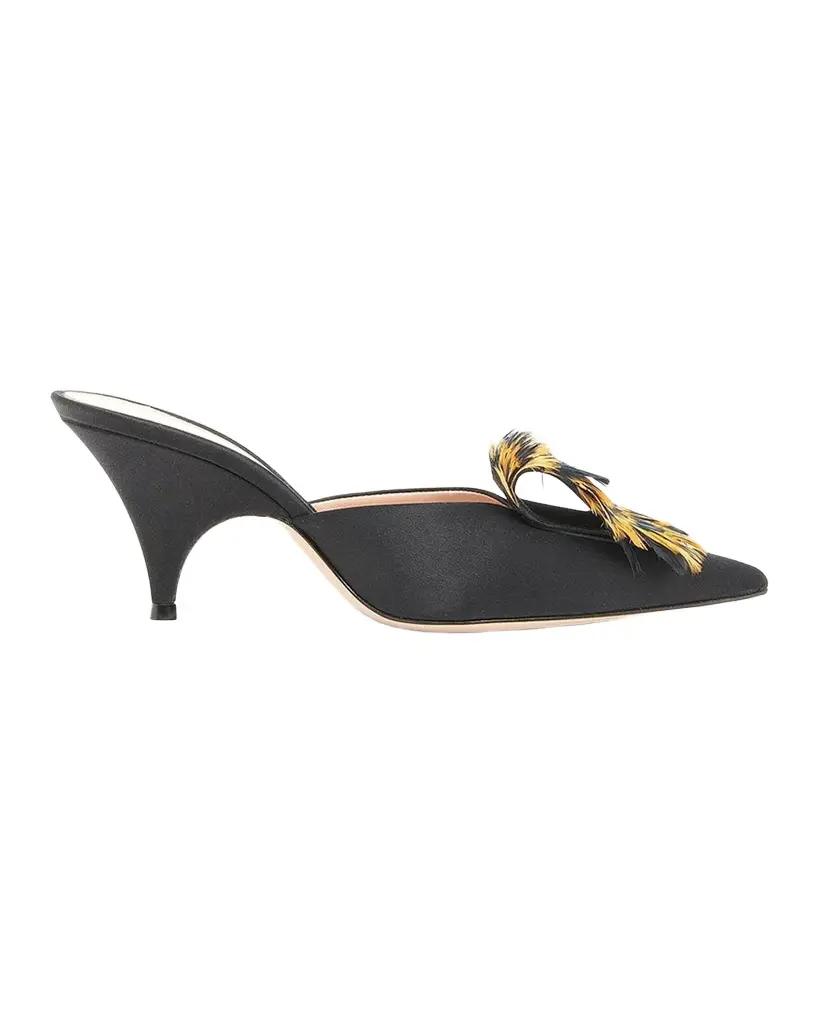 Gianvito Rossi 70mm Crepe Satin Stretch Mules
